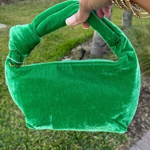 Shiraleah Emerald Velvet Shoulder Bag